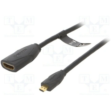 Cable; HDMI socket,micro HDMI plug; PVC; HDMI 2.0;
