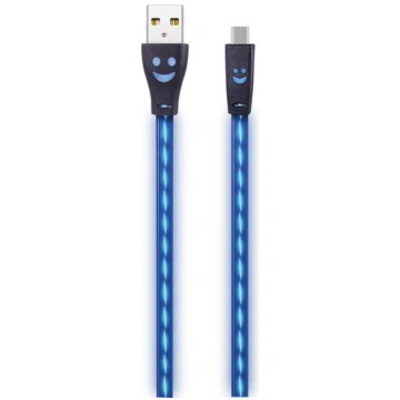 2GO USB Charging/Data Cable Micro-USB blue LED-lit