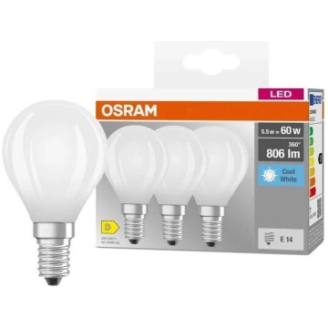 Komplekts 3x LED spuldzes BASE CLASSIC FILAMENT E1