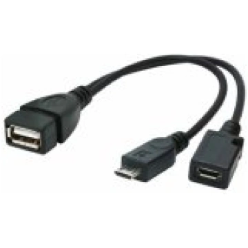 Gembird USB OTG AF + Micro BF to Micro BM 15cm Bla