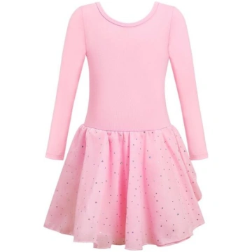 Elegants ar garām piedurknēm baleta triko ar tutu 