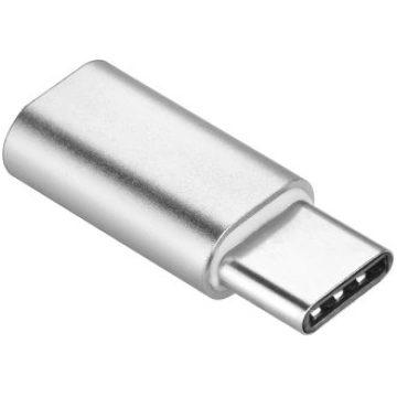 Adapteris-pāreja/ Micro USB - Type-C silver Nav no