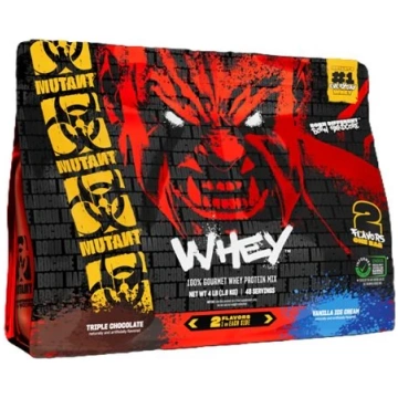 Mutant Whey 2 garšas, trīskārša šokolādes un vaniļ