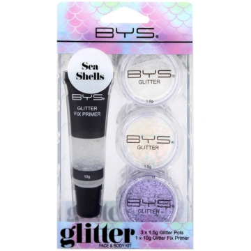 BYS Glitter sejai un ķermenim Sea Shells