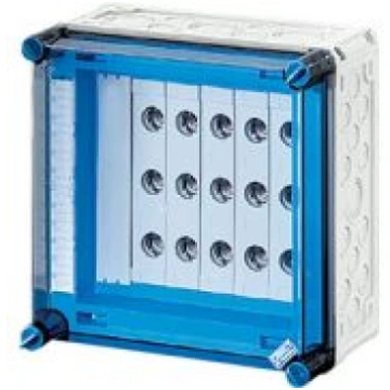 Mi screw-type fuse box, 5x3x63A, D02,E18 bus-mount