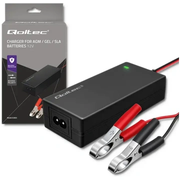 Qoltec Automatic AGM GEL STD battery charger | 12V
