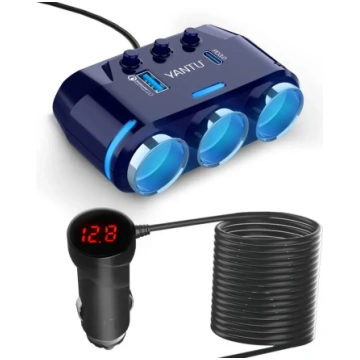 Toptel Car Cigarette Lighter Socket Splitter B39-C