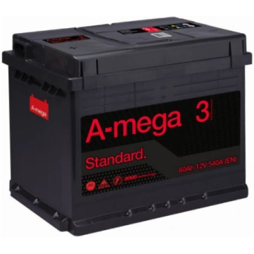 Akumulators 60AH 540A 12V A-Mega 3 Standart