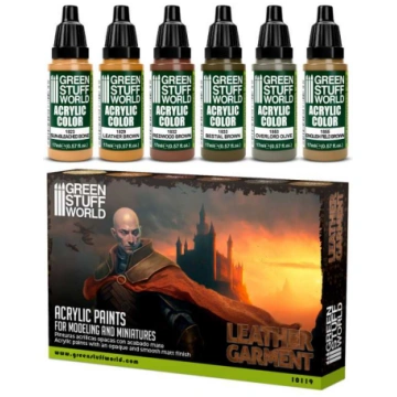 Paint Set - Leather Brown Green Stuff 843657450618