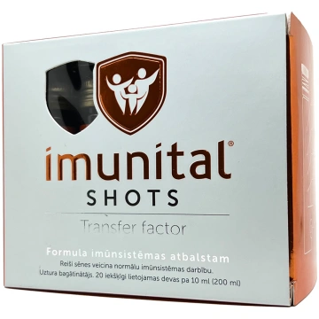 imunital SHOTS Transfer factor 20 iekšķīgi lietoja