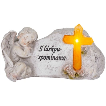 Dekorācija MagicHome, Eņģelis ar krustu, polirezīn