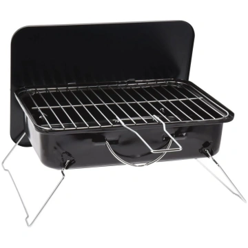 Ceļojumu/piknika grils BBQ, melna krās., 28 cm