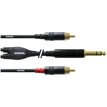 Cordial signal cable, 6.3 mm to 2 x RCA, 1.5 m (CF