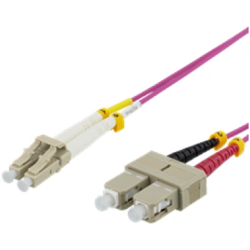 OM4 fiber cable LC - SC, duplex, multimode, 50/125