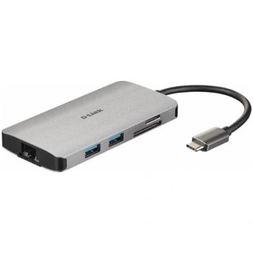 D-Link 8-in-1 USB-C Hub with HDMI/Ethernet/Card Re