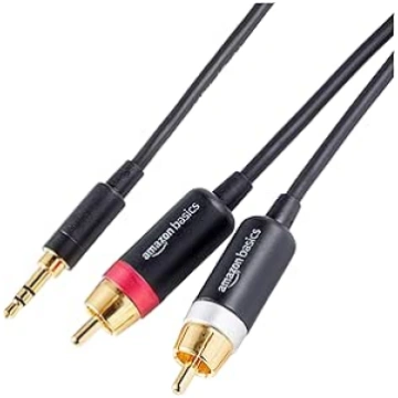 Amazon Basics 3.5 Aux to 2 x RCA Adapter Audio Cab