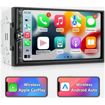 Android Double DIN radio ar bezvadu Carplay Bezvad