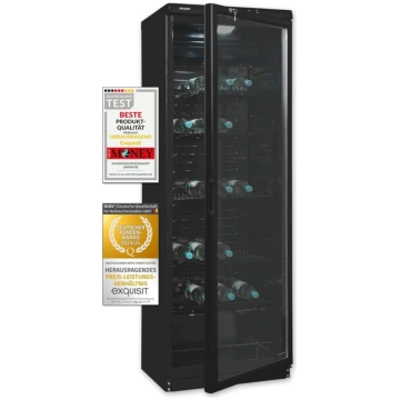 Exquisit stikla durvju ledusskapis GKS350-1-GT-280
