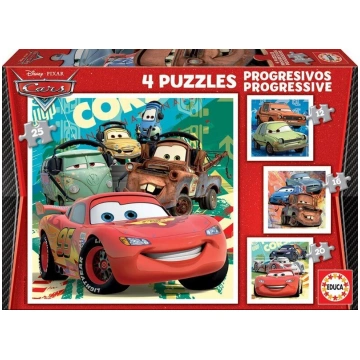 Educa Puzzles "riteņi 2" 4in1 (12-25 elementi)