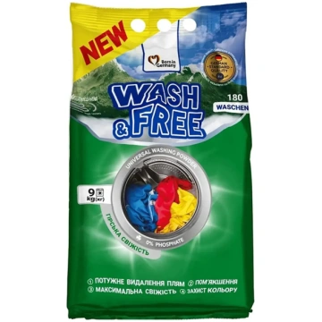 Veļas pulveris Wash&Free, 9 kg