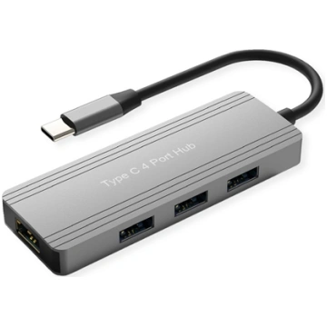Value USB 3.2 Gen 1 Hub, 4 Ports, Type-C Connectio