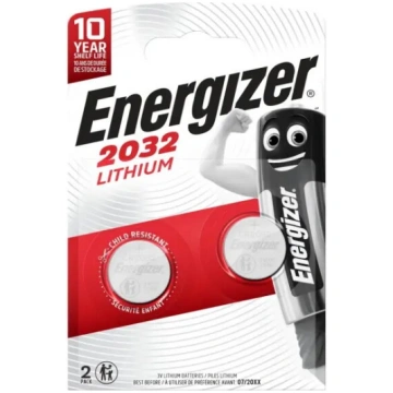Energizer CR2032 litija baterija 3V 235mAh, 2 gab