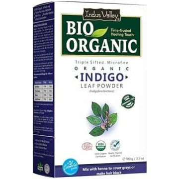 Indus Valley bioloģiskais indigo pulveris, sertifi