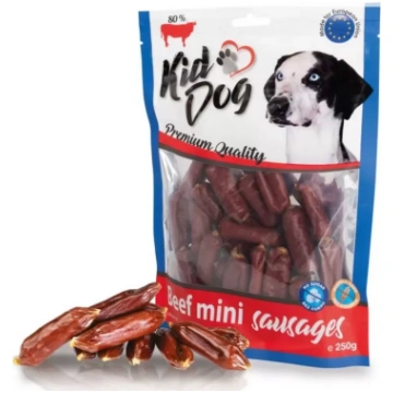 KIDDOG liellopu gaļas kūpinātas mini desiņas 250g