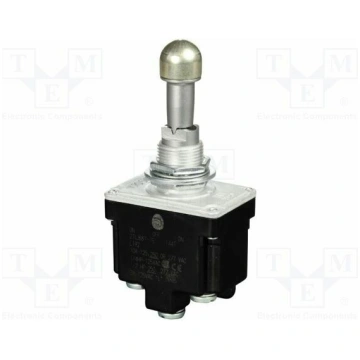 Switch: toggle; DPDT; (ON)-OFF-(ON); Leads: screw 