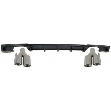 Rear Bumper Spoiler Valance Diffuser Double Outlet