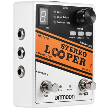 Ammoon STEREO LOOPER Loop Record ģitāras efektu pe