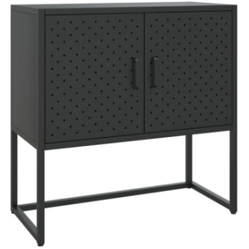 vidaXL kumode, melna, 75x35x75 cm, tērauds, Melna