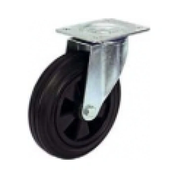 Turnable road wheel 200mm black
