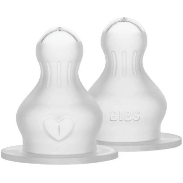 Bibs Silikona pudelītes knupīši, lēna plūsma, 2 ga