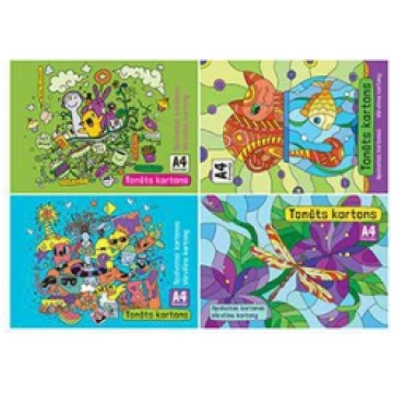 Krāsains kartons A4 8 krāsas divpusējs 240gr