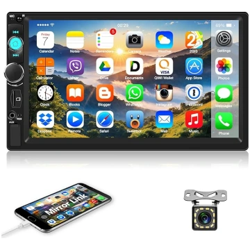 Motorsi 2 DIN Bluetooth autoradio, 7 collu HD skār