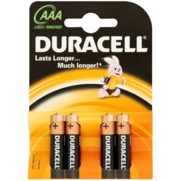 Duracell MN 2400 Basic AAA (LR03) Blister Pack, 4-