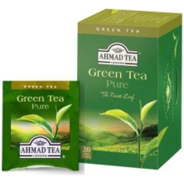 Tēja AHMAD Green Tea, 20 tējas maisiņi folija iepa