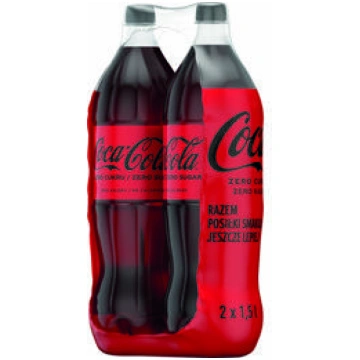 Gāzēts dzēriens COCA-COLA ZERO 2x1,5L D