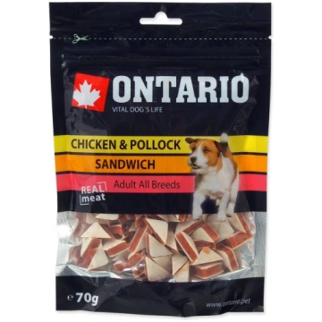 Ontario Chicken Jerky Sandwich mīksts gardums piea