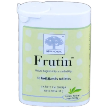 NEW NORDIC Frutin košļājamās tabletes, 30 gab