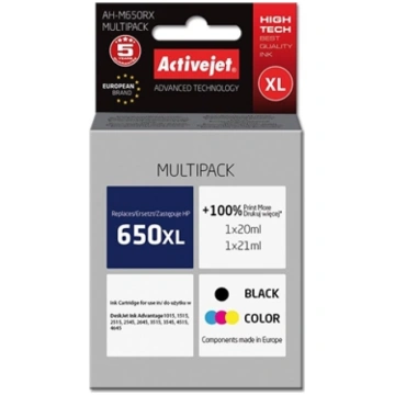 Activejet AH-M650RX Ink (replacement for HP 650 CZ
