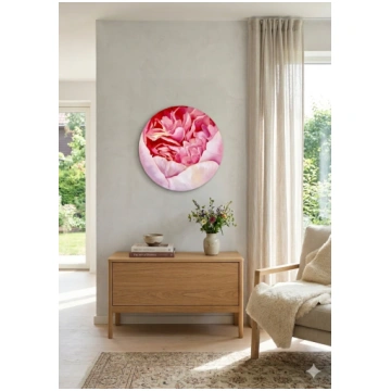 Eļļas glezna "PEONIJA" | D 50cm Ilze Ērgle - Vanag