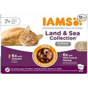 IAMS Delights Senior mitrā kaķu barība, daudzkārbu
