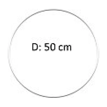 Metāla riņķis, ar pārklājumu, D:50cm, baltā krāsā