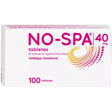 NO-SPA 40 mg tabletes, 100 gab