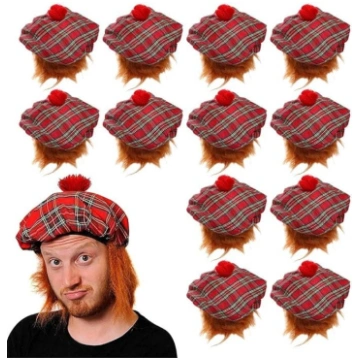 „Tam O Shanter“ pieaugušo sarkana skotu tartāna ce