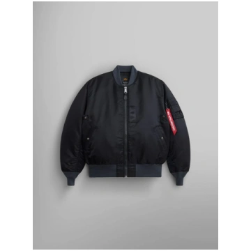 1960S MA-1 BOMBER JACKET - BLACK / XL