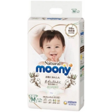 Autiņbiksītes Moony Natural M 6-11kg 46gab
