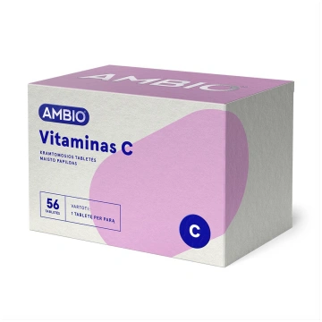 AMBIO vitamīns C 500 mg, 56 košļājamās tabletes Li